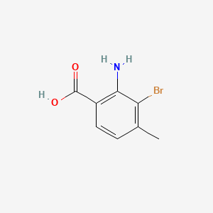 2-Amino-3-bromo-4-methylbenzoic acid chemical structure (CAS 320740-35-0)
