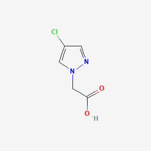 2-(4-Chloro-1H-pyrazol-1-yl)acetic acid chemical structure (CAS 32089-46-6)
