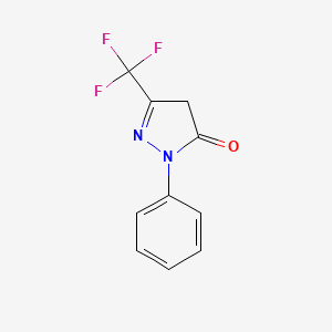 1-Phenyl-3-(trifluoromethyl)-1H-pyrazol-5(4H)-one chemical structure (CAS 321-07-3)