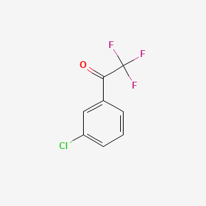 1-(3-Chlorophenyl)-2,2,2-trifluoroethanone chemical structure (CAS 321-31-3)