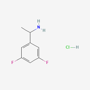 1-(3,5-Difluorophenyl)ethanamine hydrochloride chemical structure (CAS 321318-11-0)