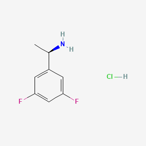 (R)-1-(3,5-Difluorophenyl)ethanamine hydrochloride chemical structure (CAS 321318-28-9)