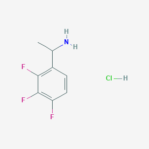 1-(2,3,4-Trifluorophenyl)ethan-1-amine hydrochloride chemical structure (CAS 321318-41-6)