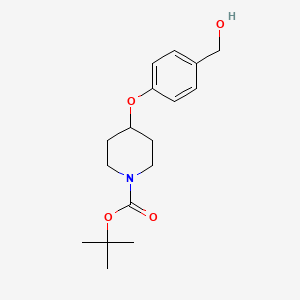 tert-Butyl 4-(4-(hydroxymethyl)phenoxy)piperidine-1-carboxylate chemical structure (CAS 321337-38-6)
