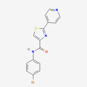 N-(4-Bromophenyl)-2-(pyridin-4-yl)thiazole-4-carboxamide chemical structure (CAS 321430-00-6)