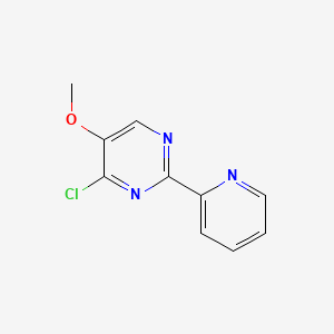 4-Chloro-5-methoxy-2-(pyridin-2-yl)pyrimidine chemical structure (CAS 321432-82-0)