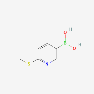 6-(Methylthio)pyridin-3-ylboronic acid chemical structure (CAS 321438-86-2)
