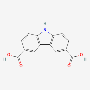 9H-Carbazole-3,6-dicarboxylic acid chemical structure (CAS 3215-41-6)