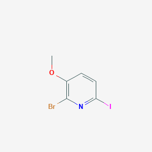 2-Bromo-6-iodo-3-methoxypyridine chemical structure (CAS 321535-37-9)
