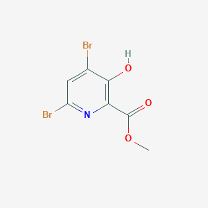 Methyl 4,6-dibromo-3-hydroxypicolinate chemical structure (CAS 321596-55-8)