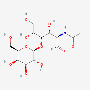 N-((2R,3R,4S,5R)-3,5,6-Trihydroxy-1-oxo-4-(((2S,3R,4S,5R,6R)-3,4,5-trihydroxy-6-(hydroxymethyl)tetrahydro-2H-pyran-2-yl)oxy)hexan-2-yl)acetamide chemical structure (CAS 32181-59-2)