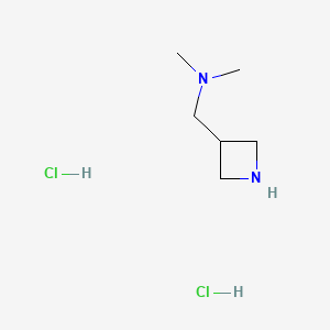 1-(Azetidin-3-yl)-N,N-dimethylmethanamine dihydrochloride chemical structure (CAS 321890-22-6)