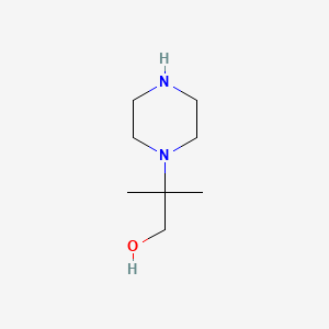 2-Methyl-2-(piperazin-1-yl)propan-1-ol chemical structure (CAS 321890-25-9)