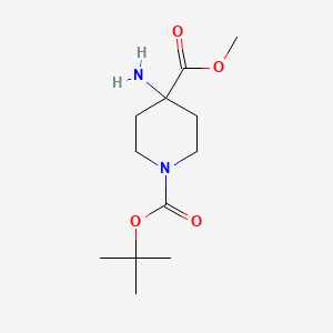 Methyl 1-Boc-4-Aminopiperidine-4-carboxylate chemical structure (CAS 321997-89-1)