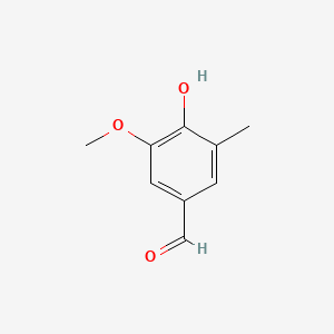 4-Hydroxy-3-methoxy-5-methylbenzaldehyde chemical structure (CAS 32263-14-2)