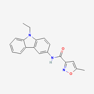 N-(9-Ethyl-9H-carbazol-3-yl)-5-methylisoxazole-3-carboxamide chemical structure (CAS 322723-35-3)