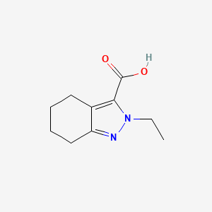 2-Ethyl-4,5,6,7-tetrahydro-2H-indazole-3-carboxylic acid chemical structure (CAS 32275-62-0)