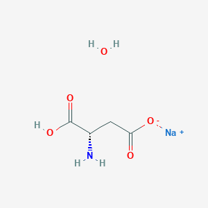 Sodium (S)-3-amino-3-carboxypropanoate hydrate chemical structure (CAS 323194-76-9)