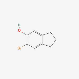 6-Bromo-2,3-dihydro-1H-inden-5-ol chemical structure (CAS 32337-85-2)