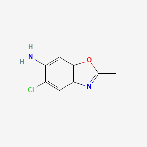 2-Methyl-5-chloro-6-benzoxazolamine chemical structure (CAS 323579-00-6)