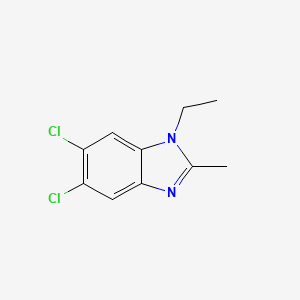 5,6-Dichloro-1-ethyl-2-methyl-1H-benzo[d]imidazole chemical structure (CAS 3237-62-5)