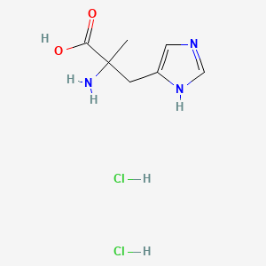 2-Amino-3-(1H-imidazol-4-yl)-2-methylpropanoic acid dihydrochloride chemical structure (CAS 32381-18-3)
