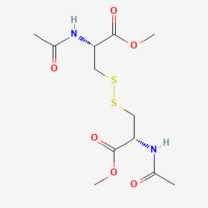 (2R,2'R)-Dimethyl 3,3'-disulfanediylbis(2-acetamidopropanoate) chemical structure (CAS 32381-28-5)