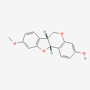 (6aR,11aR)-9-Methoxy-6a,11a-dihydro-6H-benzofuro[3,2-c]chromen-3-ol chemical structure (CAS 32383-76-9)