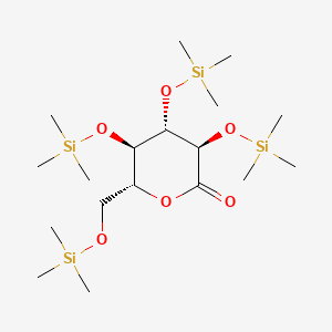2,3,4,6-Tetra-O-(trimethylsilyl)-D-glucono-delta-lactone chemical structure (CAS 32384-65-9)