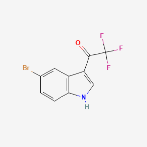 1-(5-Bromo-1H-indol-3-yl)-2,2,2-trifluoroethanone chemical structure (CAS 32387-18-1)
