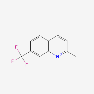 2-Methyl-7-(trifluoromethyl)quinoline chemical structure (CAS 324-32-3)