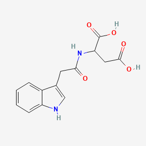 2-(2-(1H-Indol-3-yl)acetamido)succinic acid chemical structure (CAS 32449-99-3)