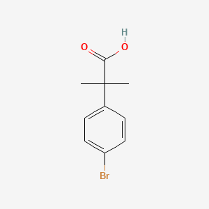 2-(4-Bromophenyl)-2-methylpropanoic acid chemical structure (CAS 32454-35-6)