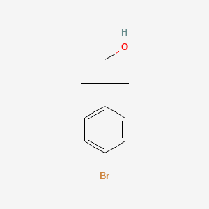 2-(4-Bromophenyl)-2-methylpropan-1-ol chemical structure (CAS 32454-37-8)