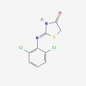 2-((2,6-Dichlorophenyl)amino)thiazol-4(5H)-one chemical structure (CAS 324578-32-7)