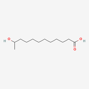 11-Hydroxydodecanoic acid chemical structure (CAS 32459-66-8)
