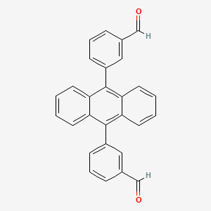 3,3'-(Anthracene-9,10-diyl)dibenzaldehyde chemical structure (CAS 324751-00-0)
