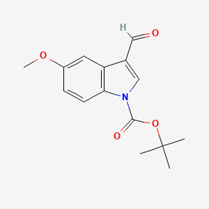 tert-Butyl 3-formyl-5-methoxy-1H-indole-1-carboxylate chemical structure (CAS 324756-80-1)