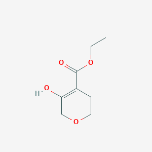 Ethyl 5-hydroxy-3,6-dihydro-2H-pyran-4-carboxylate chemical structure (CAS 324767-92-2)