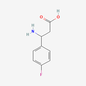 3-Amino-3-(4-fluorophenyl)propionic acid chemical structure (CAS 325-89-3)