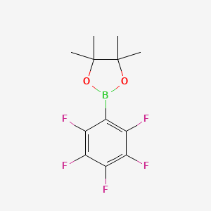 4,4,5,5-Tetramethyl-2-(perfluorophenyl)-1,3,2-dioxaborolane chemical structure (CAS 325142-81-2)