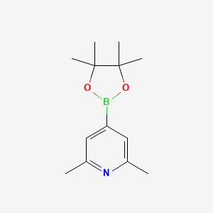 2,6-Dimethyl-4-(4,4,5,5-tetramethyl-1,3,2-dioxaborolan-2-yl)pyridine chemical structure (CAS 325142-95-8)