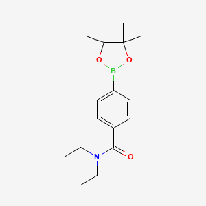 N,N-Diethyl-4-(4,4,5,5-tetramethyl-1,3,2-dioxaborolan-2-yl)benzamide chemical structure (CAS 325142-99-2)