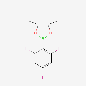 4,4,5,5-Tetramethyl-2-(2,4,6-trifluorophenyl)-1,3,2-dioxaborolane chemical structure (CAS 325143-04-2)