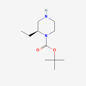 (S)-tert-Butyl 2-ethylpiperazine-1-carboxylate chemical structure (CAS 325145-35-5)