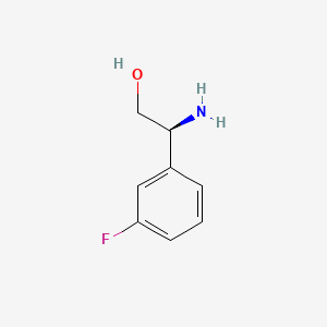 (S)-2-Amino-2-(3-fluorophenyl)ethanol chemical structure (CAS 325152-98-5)