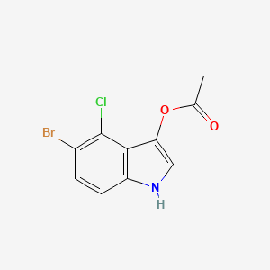 5-Bromo-4-chloro-3-indolyl acetate chemical structure (CAS 3252-36-6)