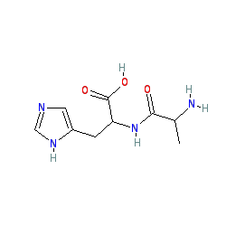 (S)-2-((S)-2-Aminopropanamido)-3-(1H-imidazol-5-yl)propanoic acid chemical structure (CAS 3253-17-6)