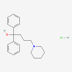 1,1-Diphenyl-4-(piperidin-1-yl)butan-1-ol hydrochloride chemical structure (CAS 3254-89-5)