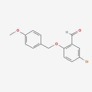 5-Bromo-2-((4-methoxybenzyl)oxy)benzaldehyde chemical structure (CAS 325457-67-8)